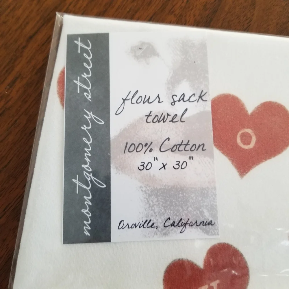 2/$14 Montgomery Street Flour Sack Dish Towel Vintage Typewriter LOVE